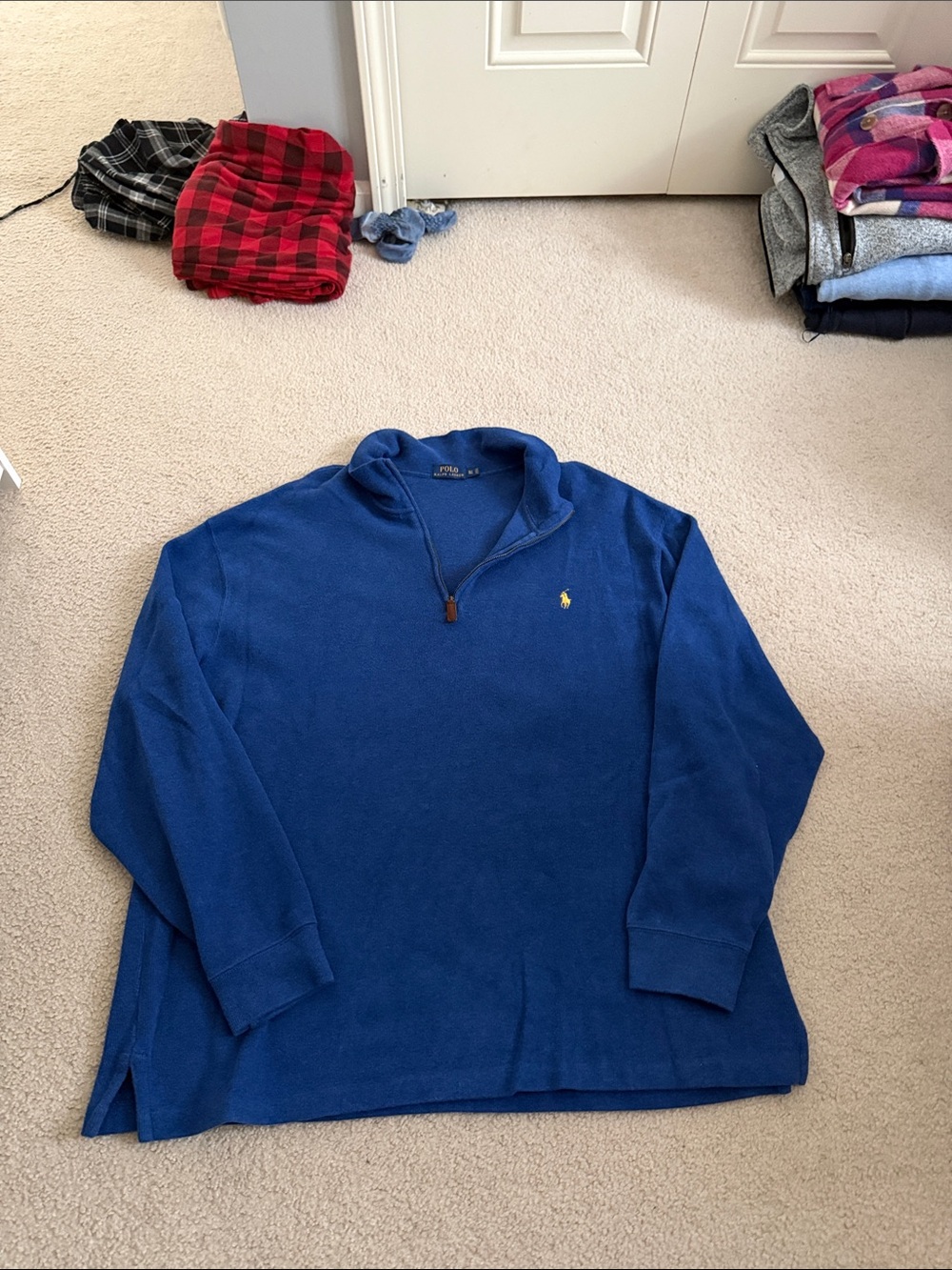 Ralph Lauren Blue Zip-Neck Pullover